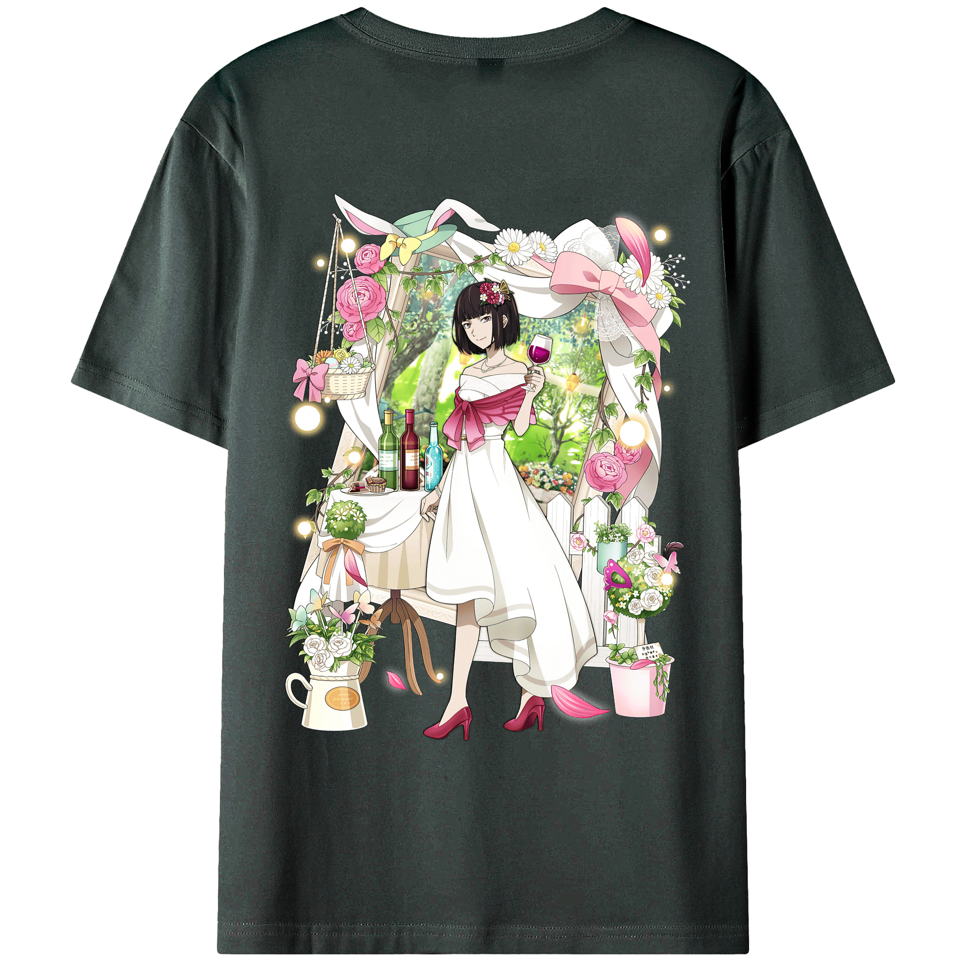 （画像用） 文豪ストレイドッグス Bungo Stray Dogs 綿100％ メンズ半袖Tシャツ（バックプリント） 通気性